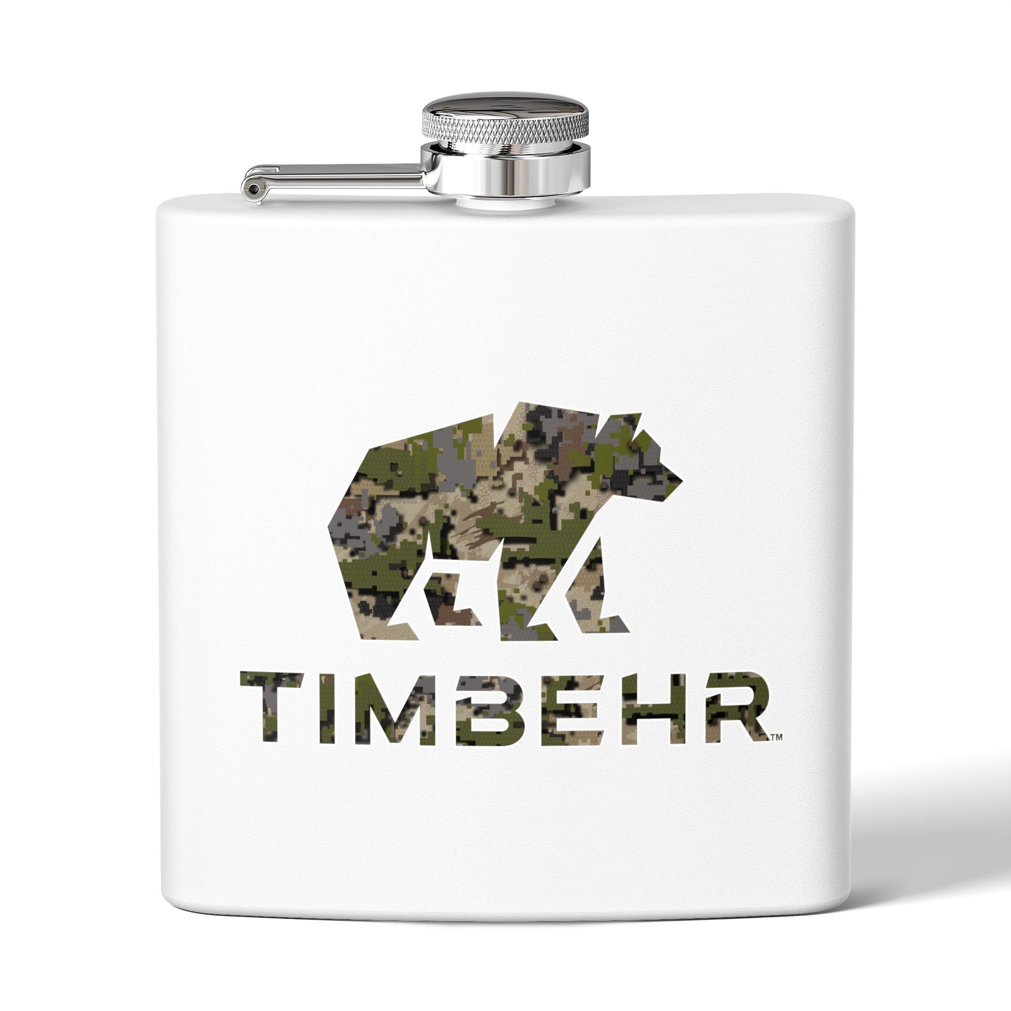 Travel Flask — 6oz Stainless Steel Hip Flask with TIMBEHR Logo