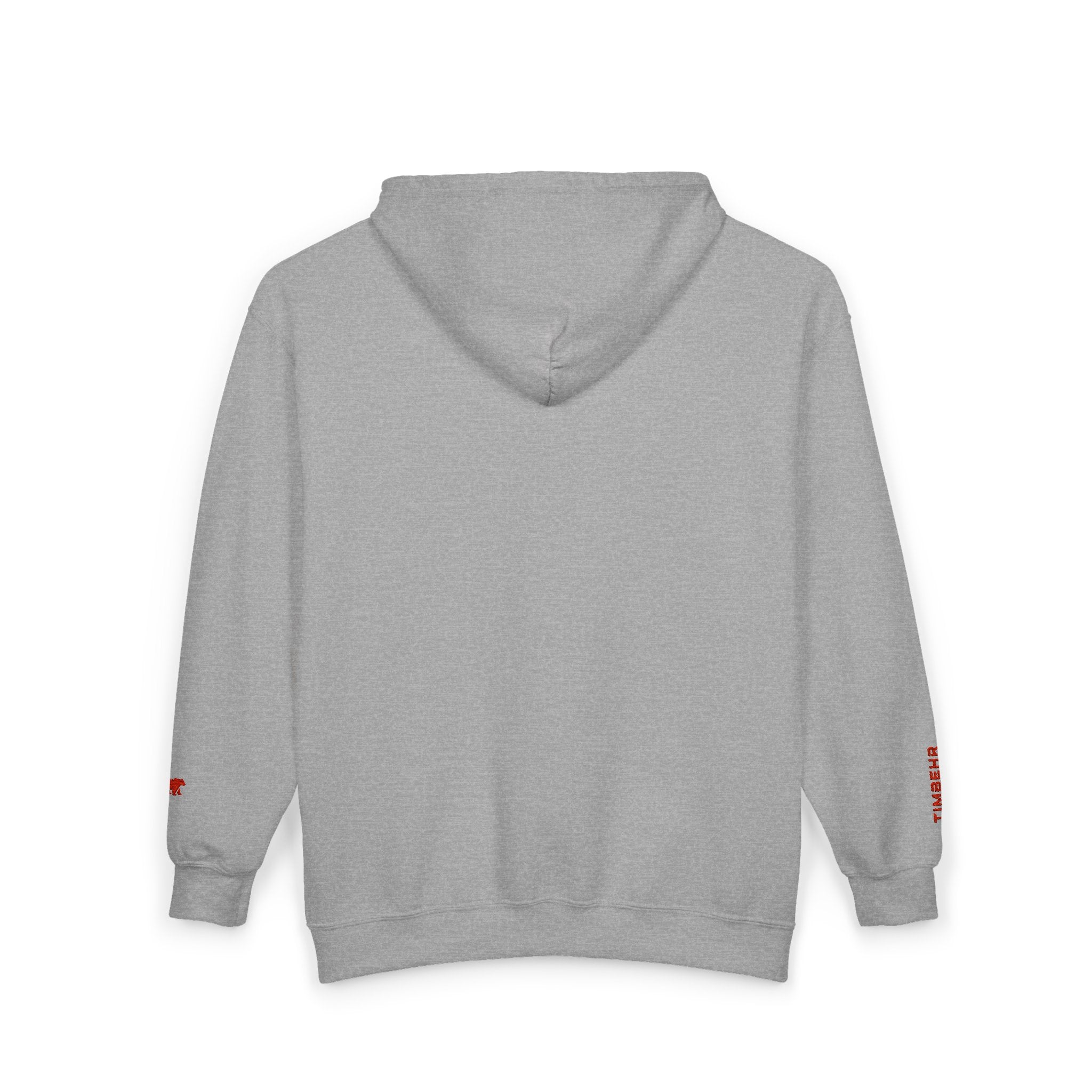 Full-Zip Hoodie - Small Red Tiger Chest & Sleeve Graphic