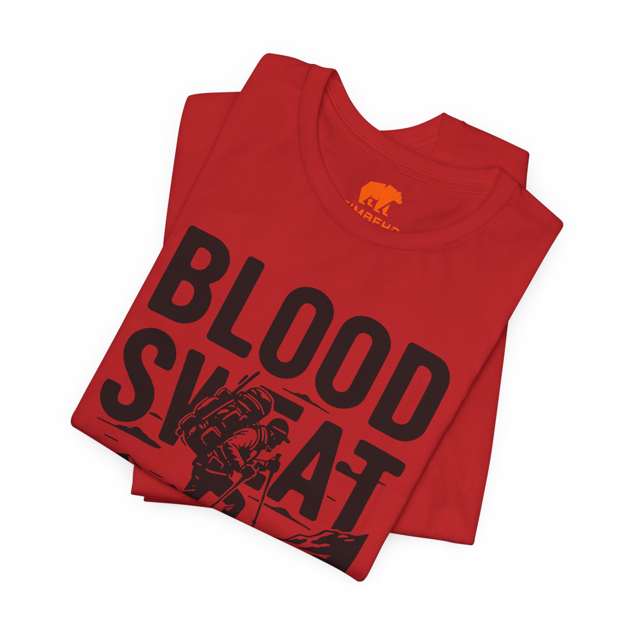 TIMBEHR's Graphic Short Sleeve Tee - Blood Sweat and Backstraps