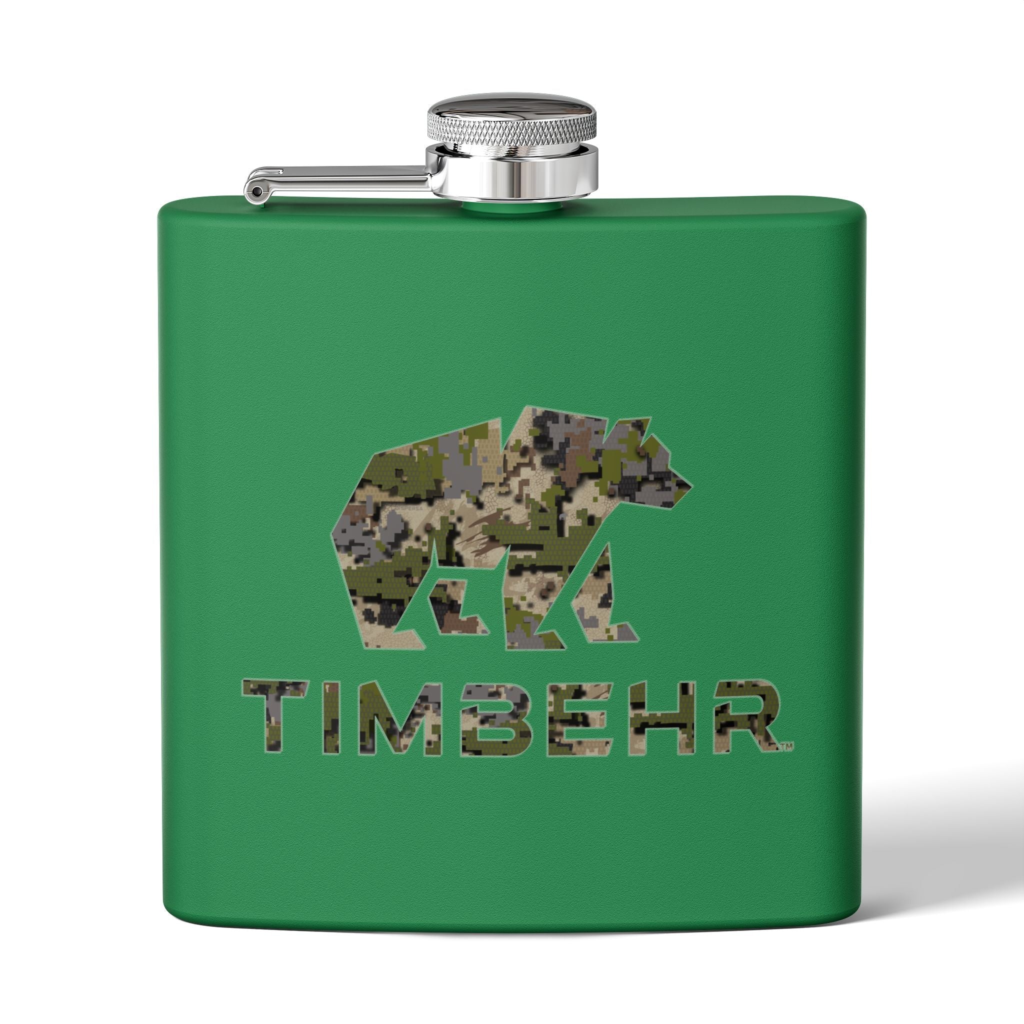 Travel Flask — 6oz Stainless Steel Hip Flask with TIMBEHR Logo