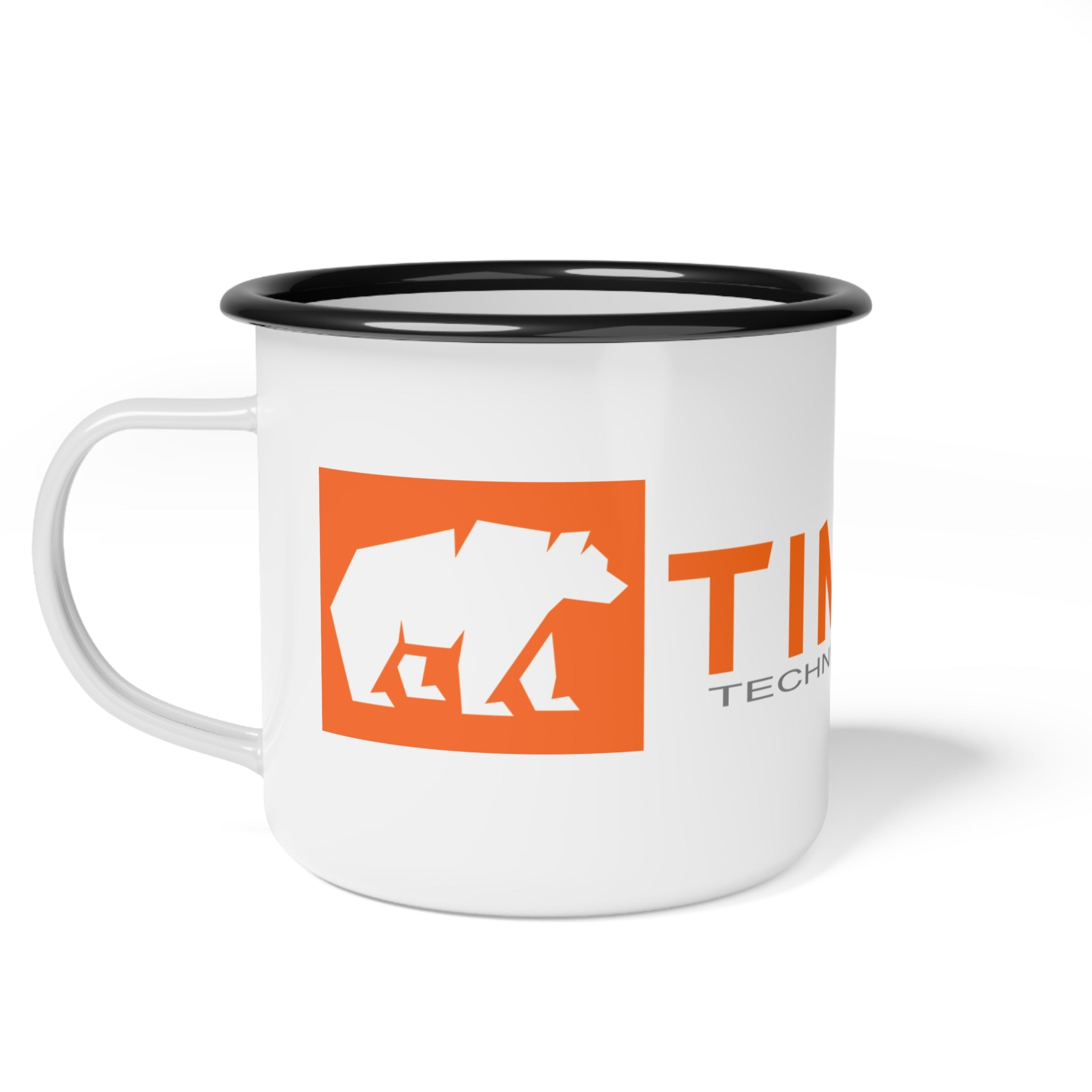 TIMBEHR Enamel Camp Cup — Orange Logo