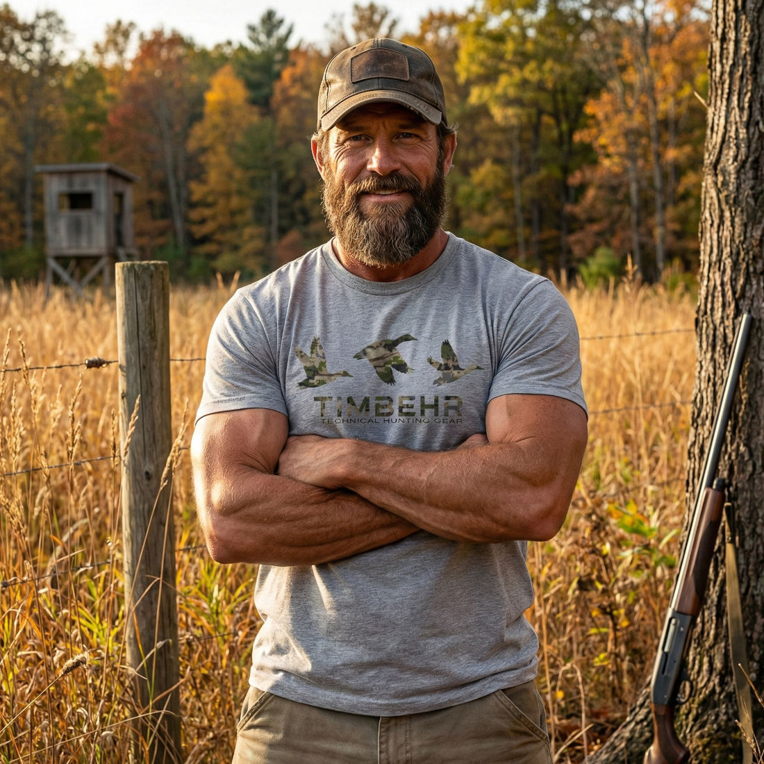 TIMBEHR Ducks Logo T-Shirt — Rustic Outdoor Graphic Tee