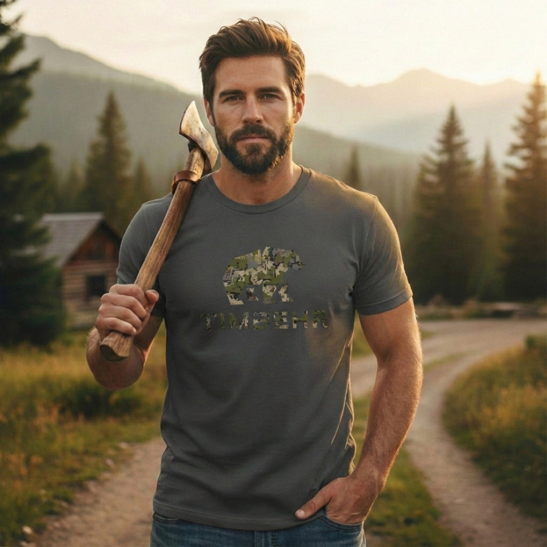 TIMBEHR OG Dispersa Logo T-Shirt — Rustic Outdoor Graphic Tee