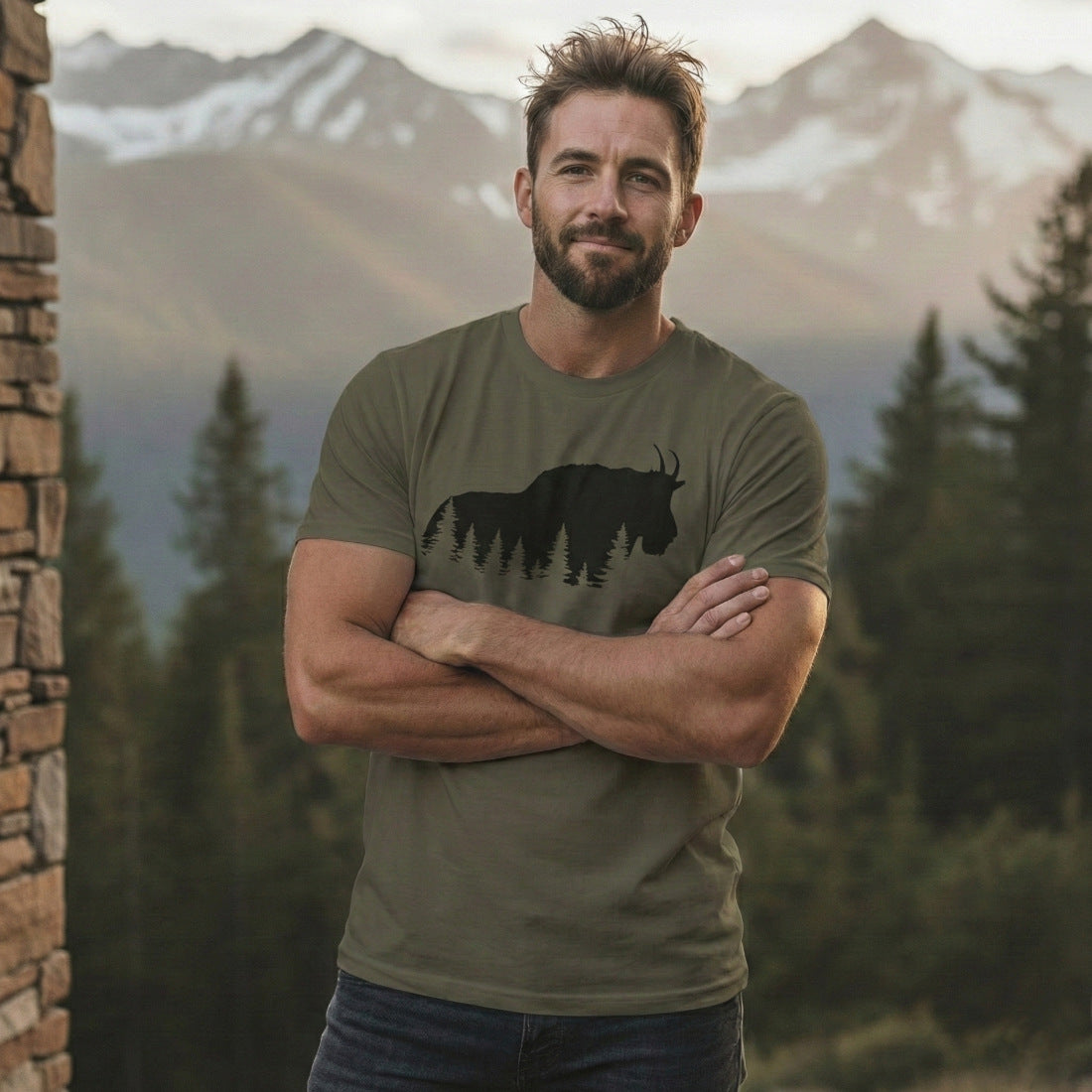 Timbehr's Classic Mtn Goat Tee: Your New Favorite For When The "Guns" Come Out