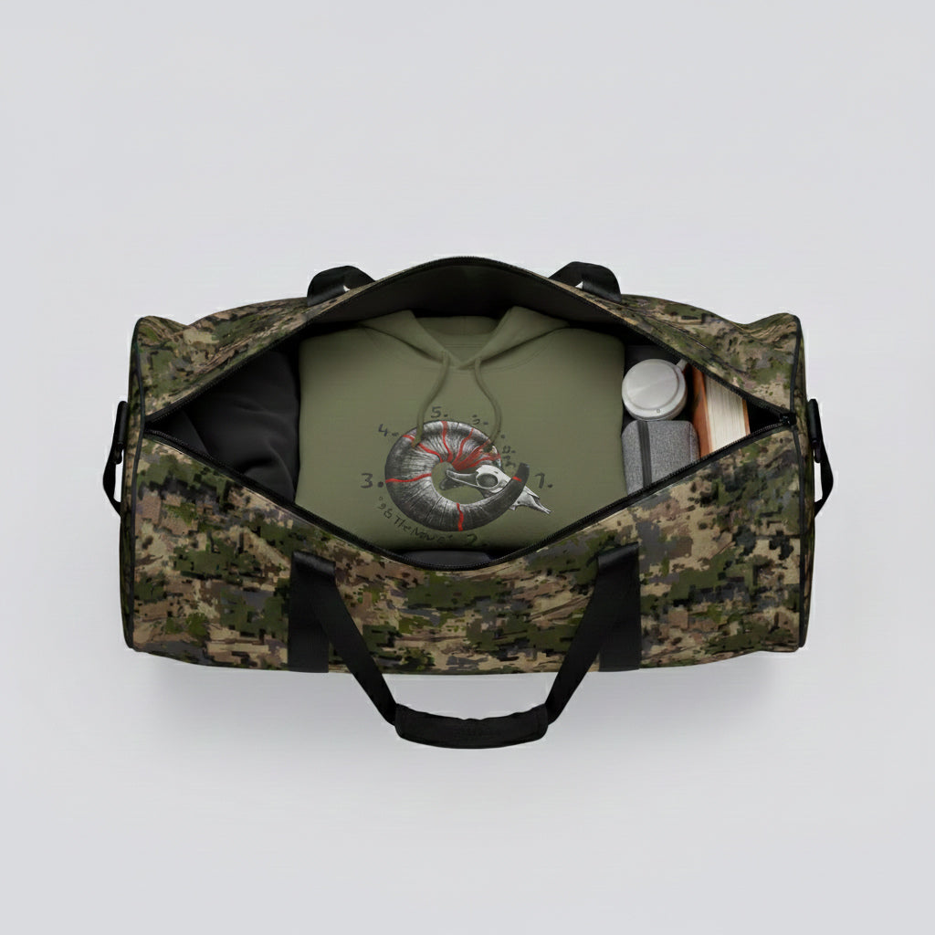 TIMBEHR - Wildlife Fleece Hoodie - Big Horn Sheep Skull- Ideal for Nature Lovers, Outdoor Adventures, Gift for Him and Her, Forest Aesthetic, Fall & Winter Wear