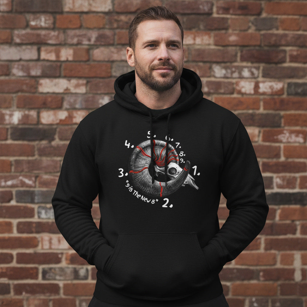 TIMBEHR - Wildlife Fleece Hoodie - Big Horn Sheep Skull- Ideal for Nature Lovers, Outdoor Adventures, Gift for Him and Her, Forest Aesthetic, Fall & Winter Wear