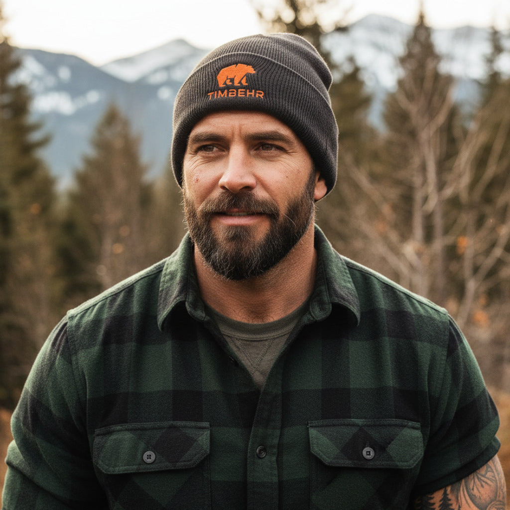 TIMBEHR's Embroidered Cuffed Beanie: Quiet Confidence for Cold Days - OG Logo