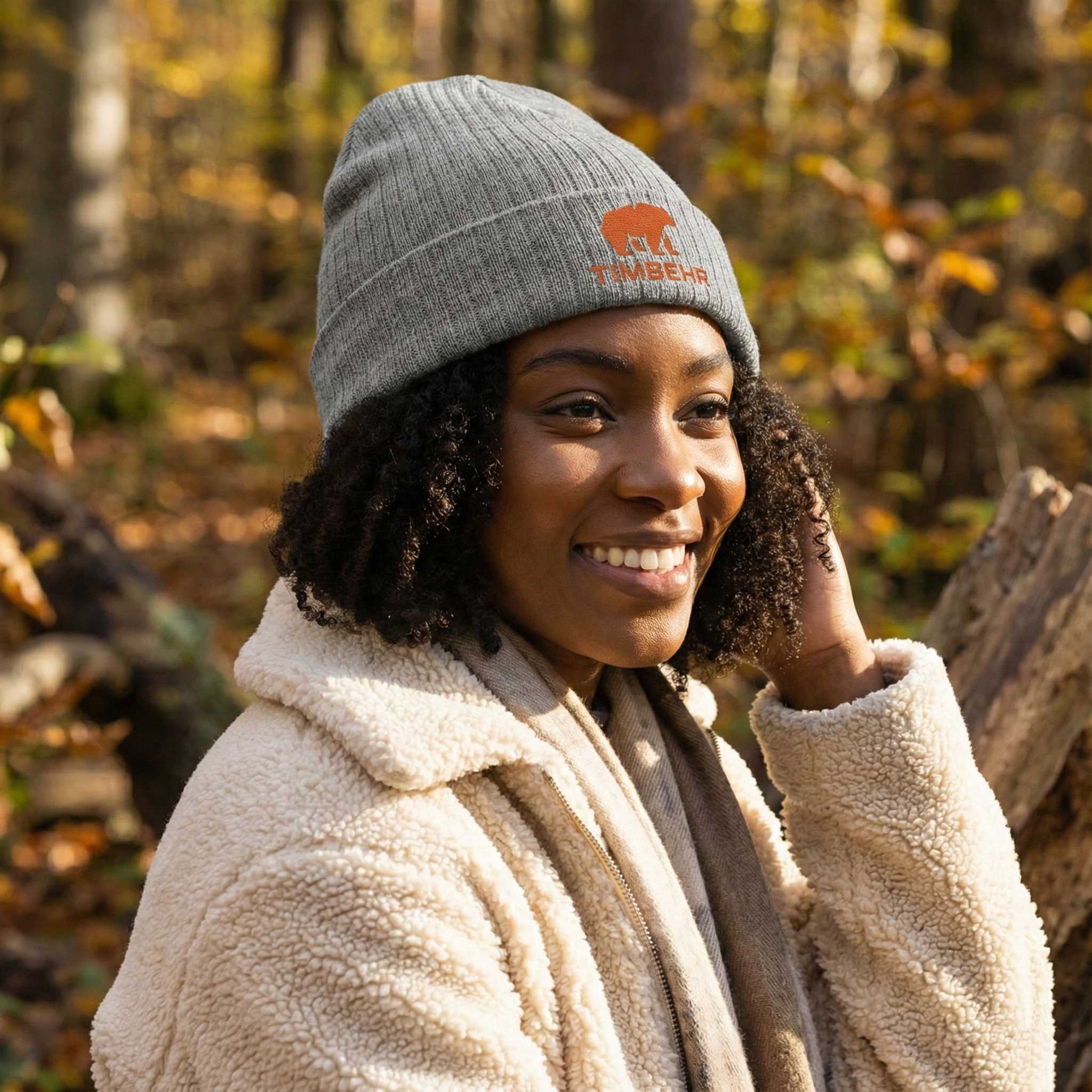 TIMBEHR's Embroidered Ribbed Beanie — OG Logo Knit Cap