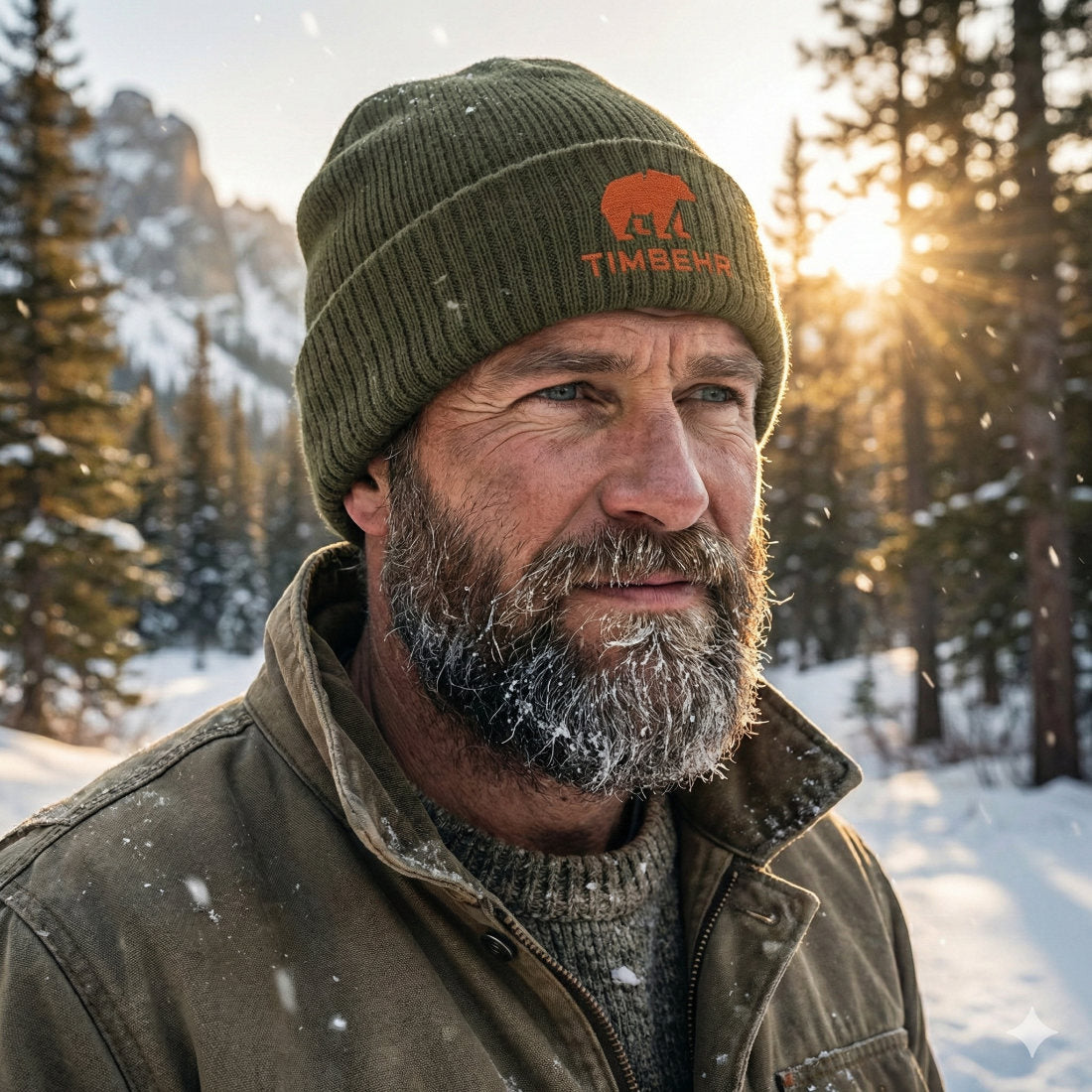 TIMBEHR's Embroidered Ribbed Beanie — OG Logo Knit Cap