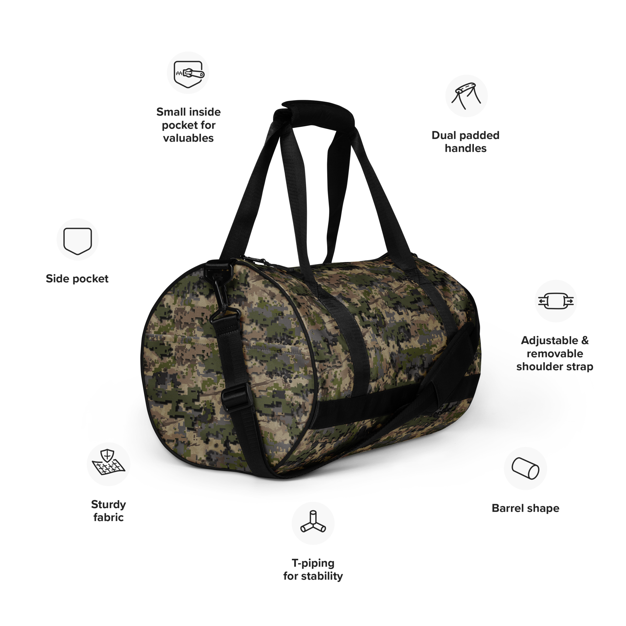 Dispersa Camo Gym Bag by TIMBEHR